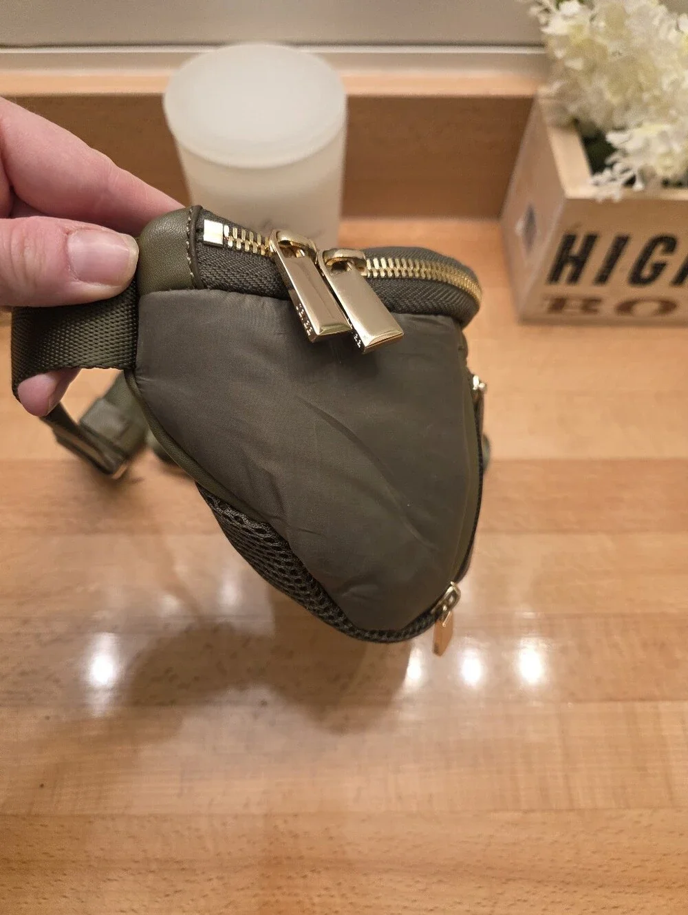 Caraa Small Sling Bag Olive Green Crossbody Purse